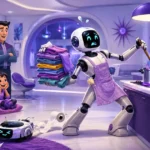 Robôs domésticos com IA: a tecnologia que promete lavar roupa, cozinhar e limpar a casa.